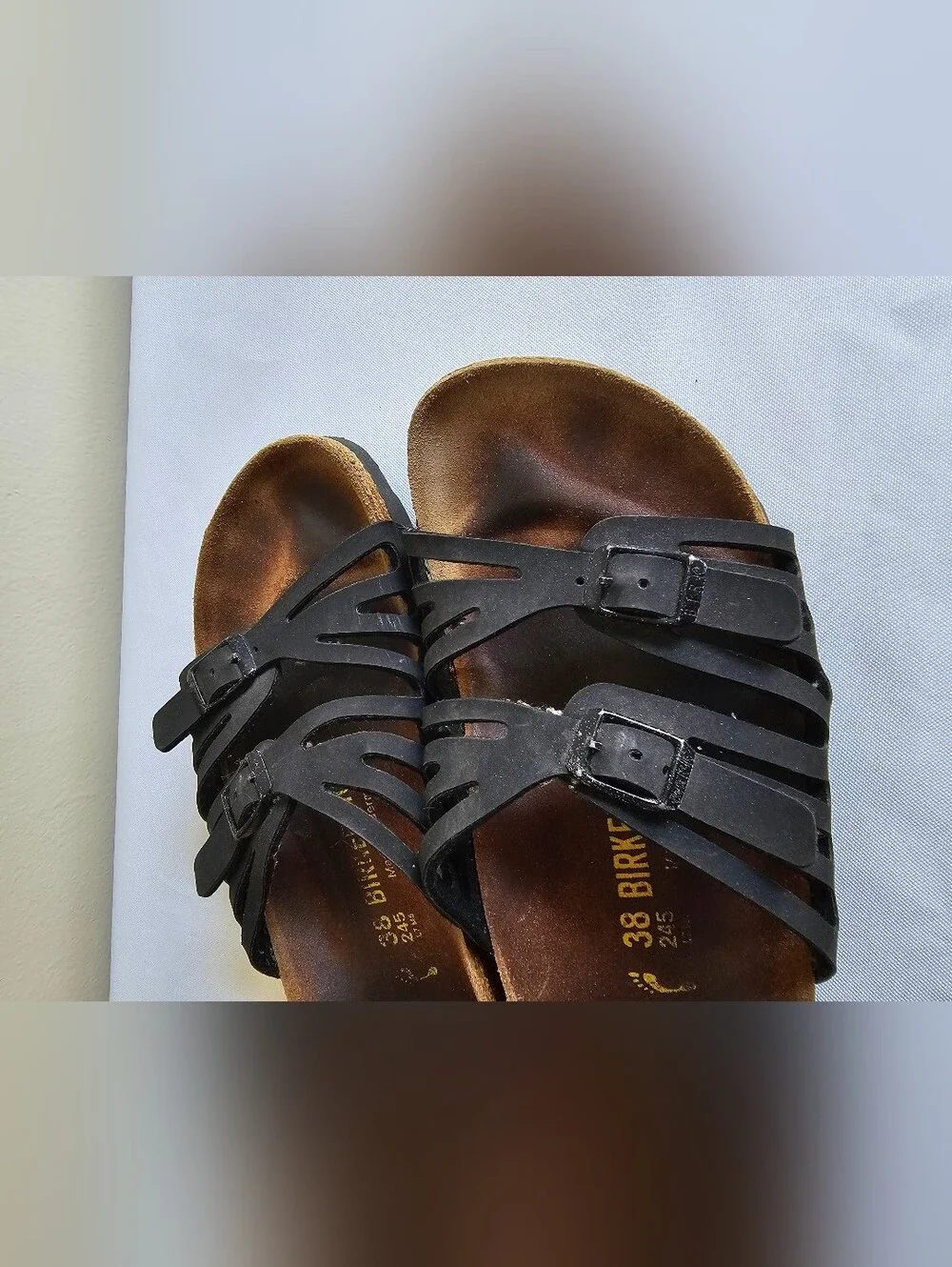Birkenstock Black Strappy Multi-Band Slide Sandals - Women's